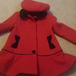 Red Coat with matching Hat